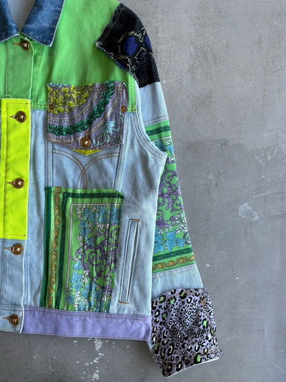Versace Patchwork Denim Jacket