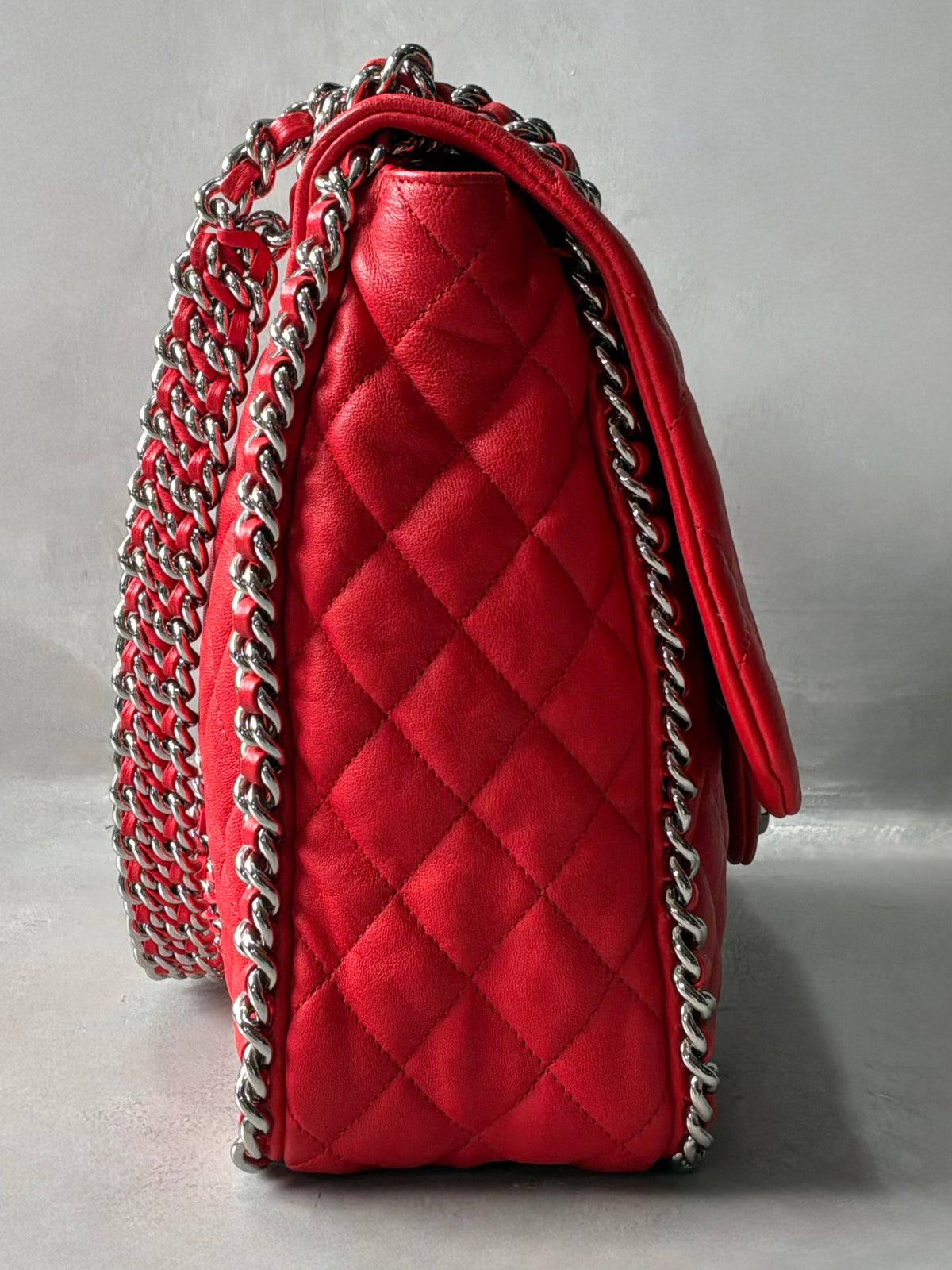 Chanel Chain Around Pink Maxi Flap
