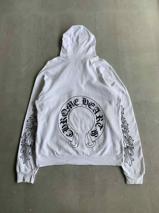 90’s Chrome Hearts Horseshoe Floral Zip Hoodie