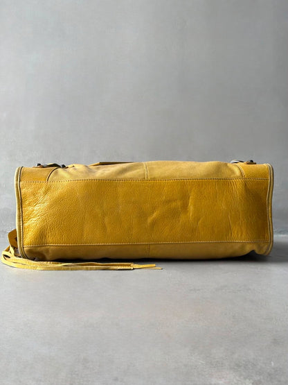Balenciaga City Lemon Lambskin Bag