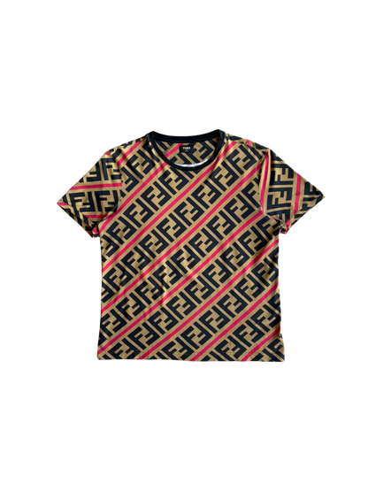 Fendi Monogram With Red Line Shirt