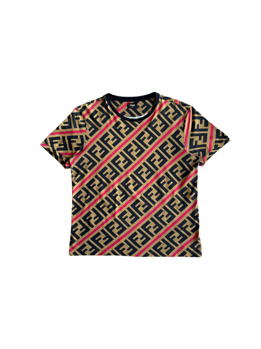 Fendi Monogram With Red Line Shirt