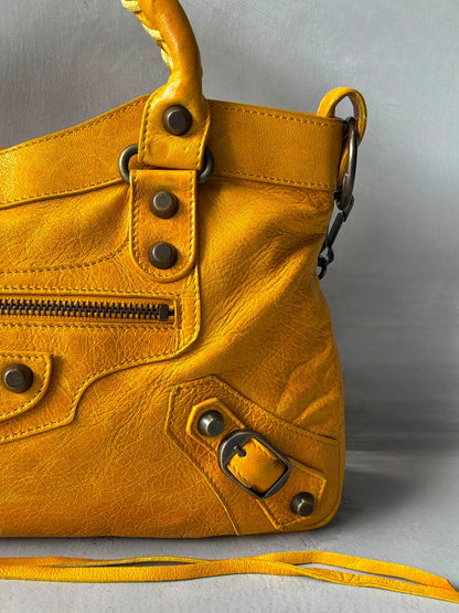Balenciaga Le First Mustard Lambskin Bag