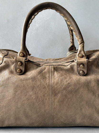 Balenciaga Part Time Taupe on Bronze Giant 12 Lambskin Bag