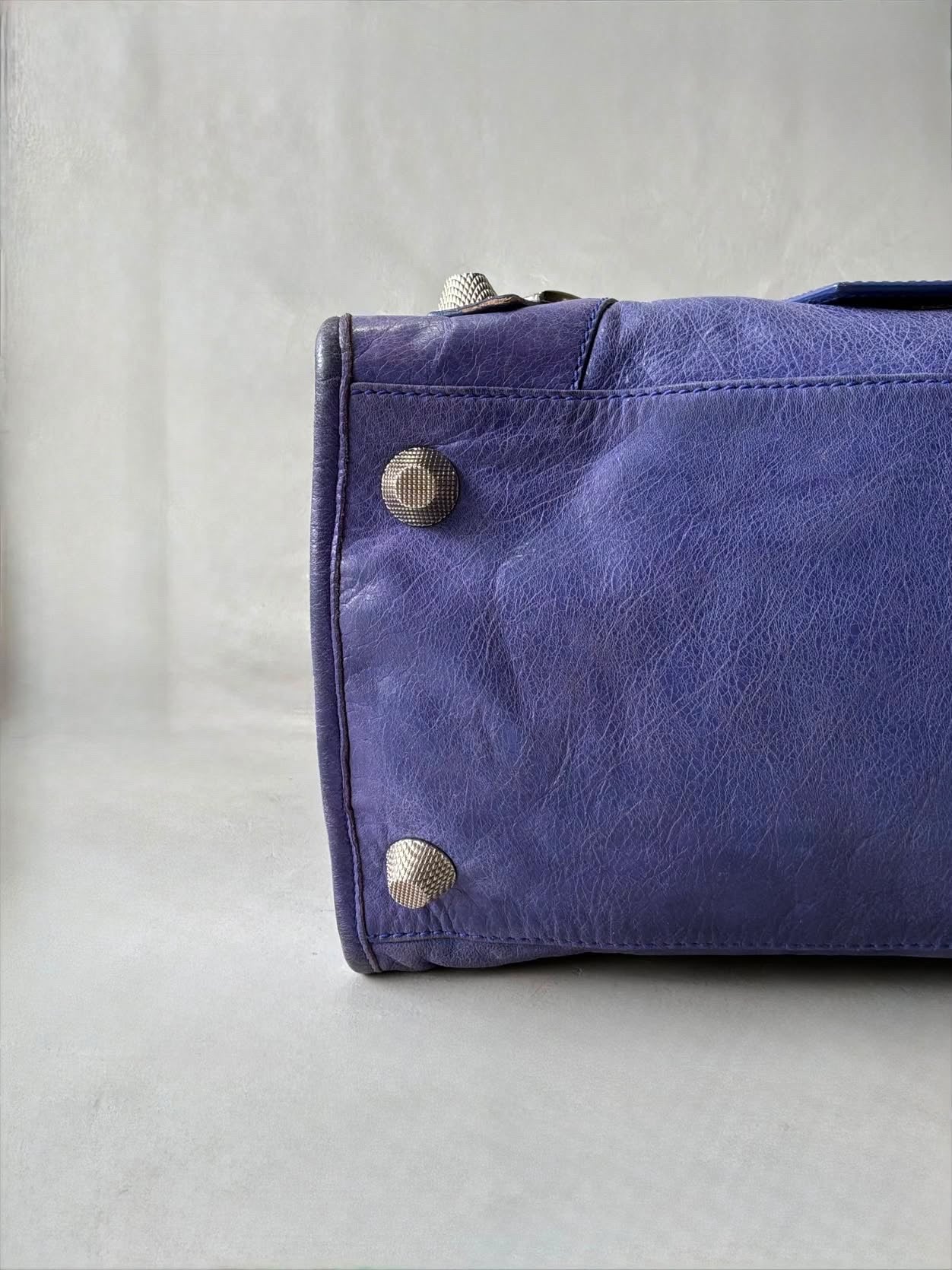 Balenciaga Work Giant 21 Purple Lambskin Bag