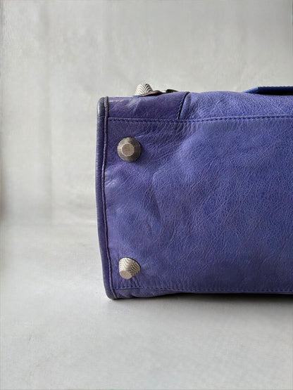 Balenciaga Work Giant 21 Purple Lambskin Bag