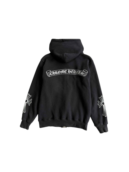 Chrome Hearts Scroll Logo Thermal Zip Up Hoodie