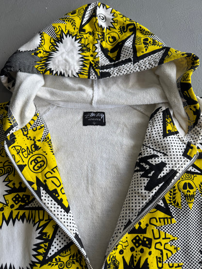 00’s Stussy Full Print Zip Hoodie