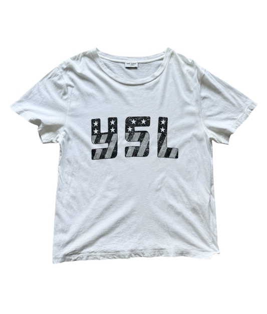 Saint Laurent Paris ‘YSL’ Flag Tee