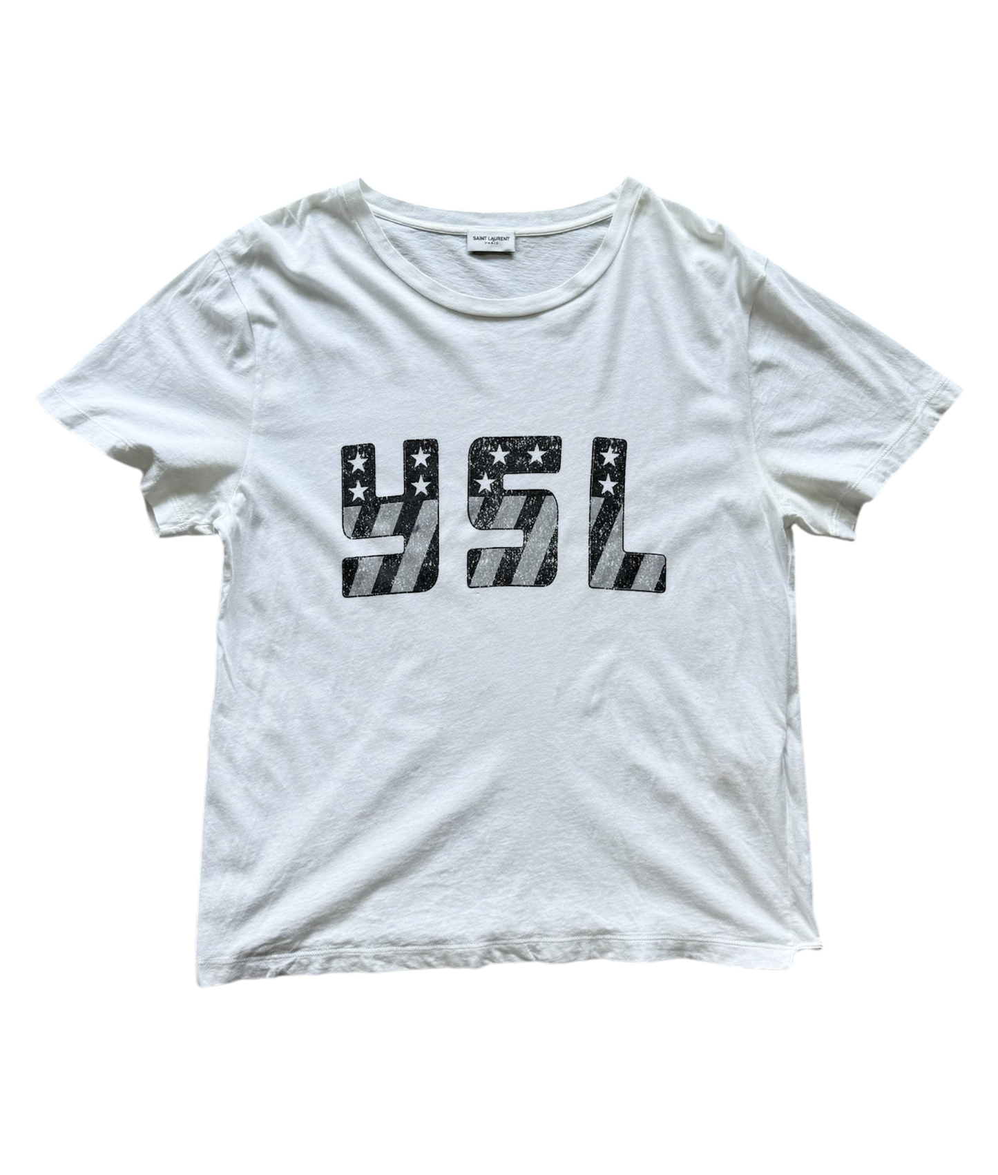 Saint Laurent Paris ‘YSL’ Flag Tee