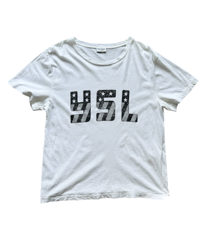 Saint Laurent Paris ‘YSL’ Flag Tee