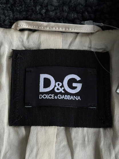 Archived D&G Tweed Fur Cropped Jacket