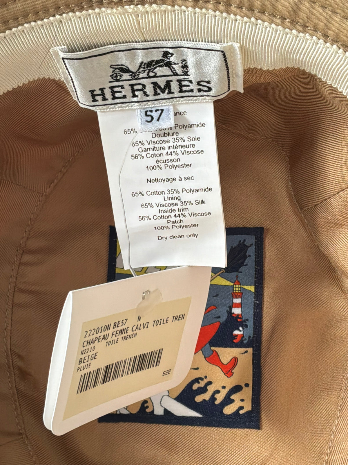Hermes Button Logo Bucket Hat