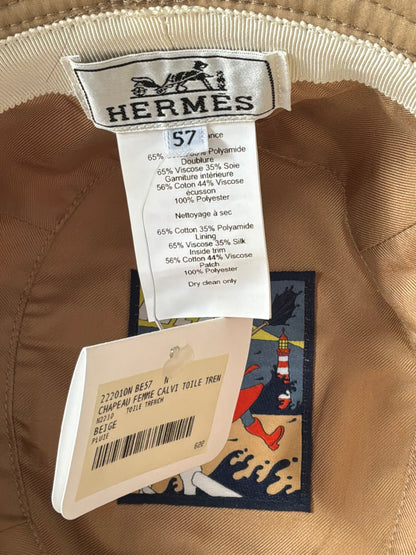 Hermes Button Logo Bucket Hat