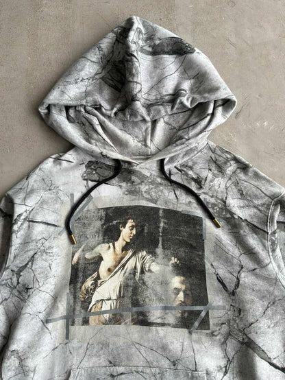 Off White Caravaggio Marble Print Hoodie