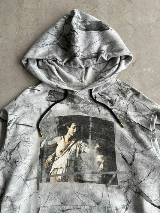 Off White Caravaggio Marble Print Hoodie