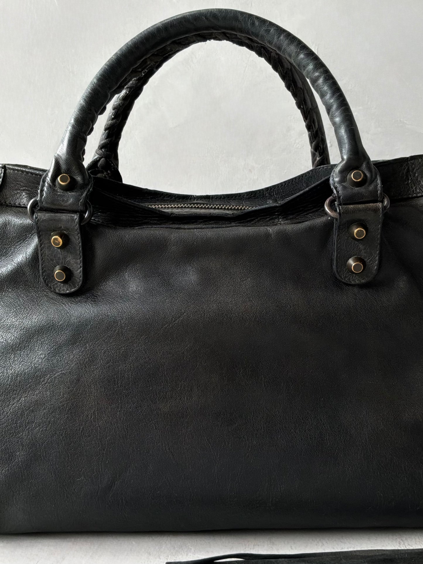 Balenciaga Classic City Black on Brass Lambskin Bag