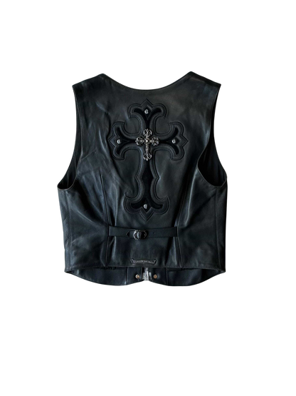 90’s Chrome Hearts Filigree Cross Leather Vest