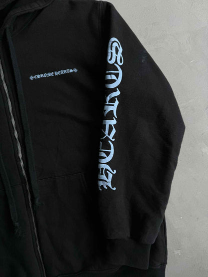 Chrome Hearts Logo Print Zip Hoodie