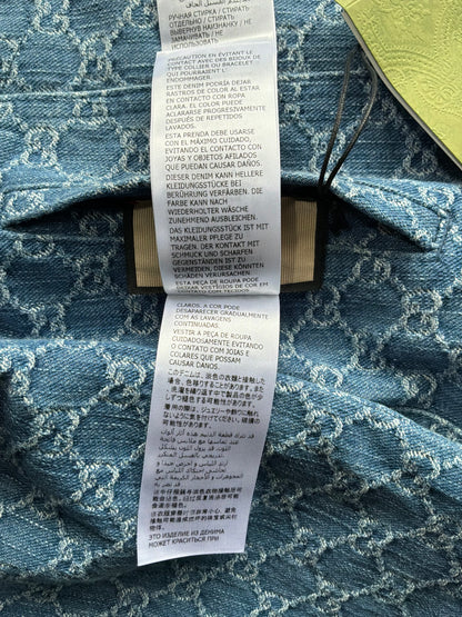 Gucci Monogram Metallic Reversible Denim Jacket