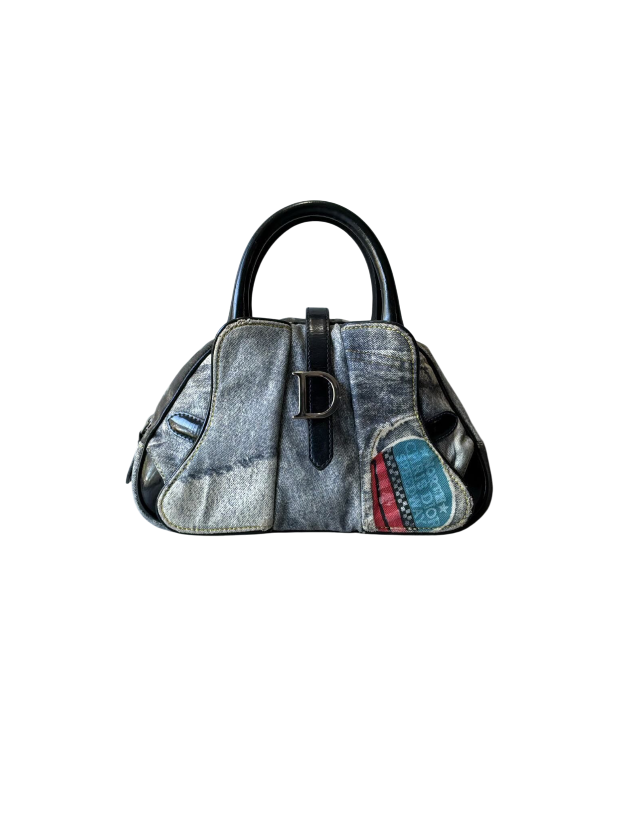 Dior Denim Speedway Saddle Bowler Bag