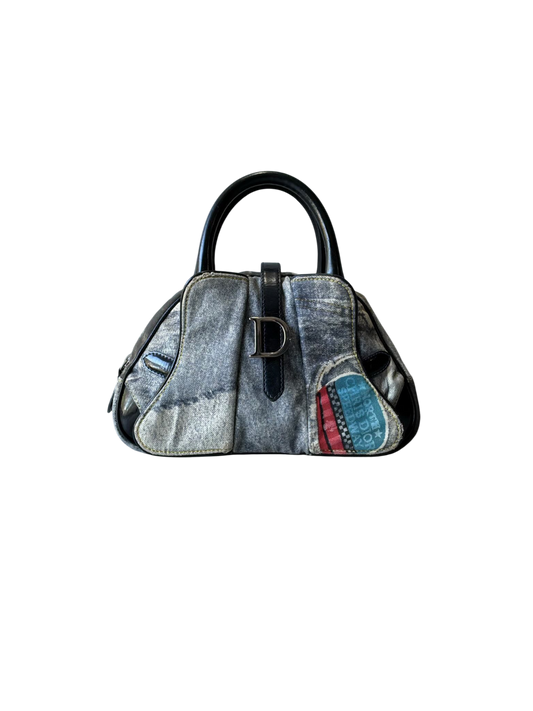 Dior Denim Speedway Saddle Bowler Bag