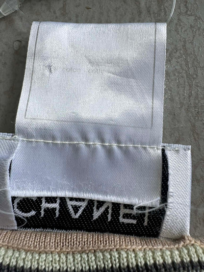 Chanel Pastel Stripe Square Neck Top