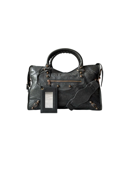 Balenciaga Classic City Gray on Bronze Lambskin Bag