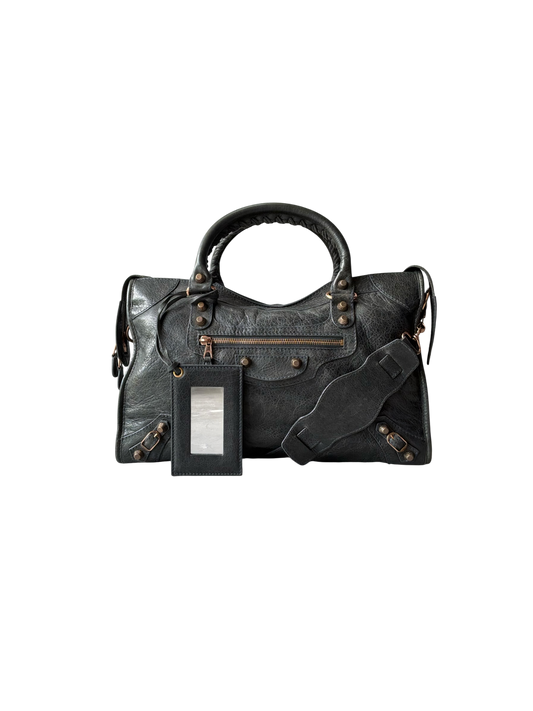 Balenciaga Classic City Gray on Bronze Lambskin Bag