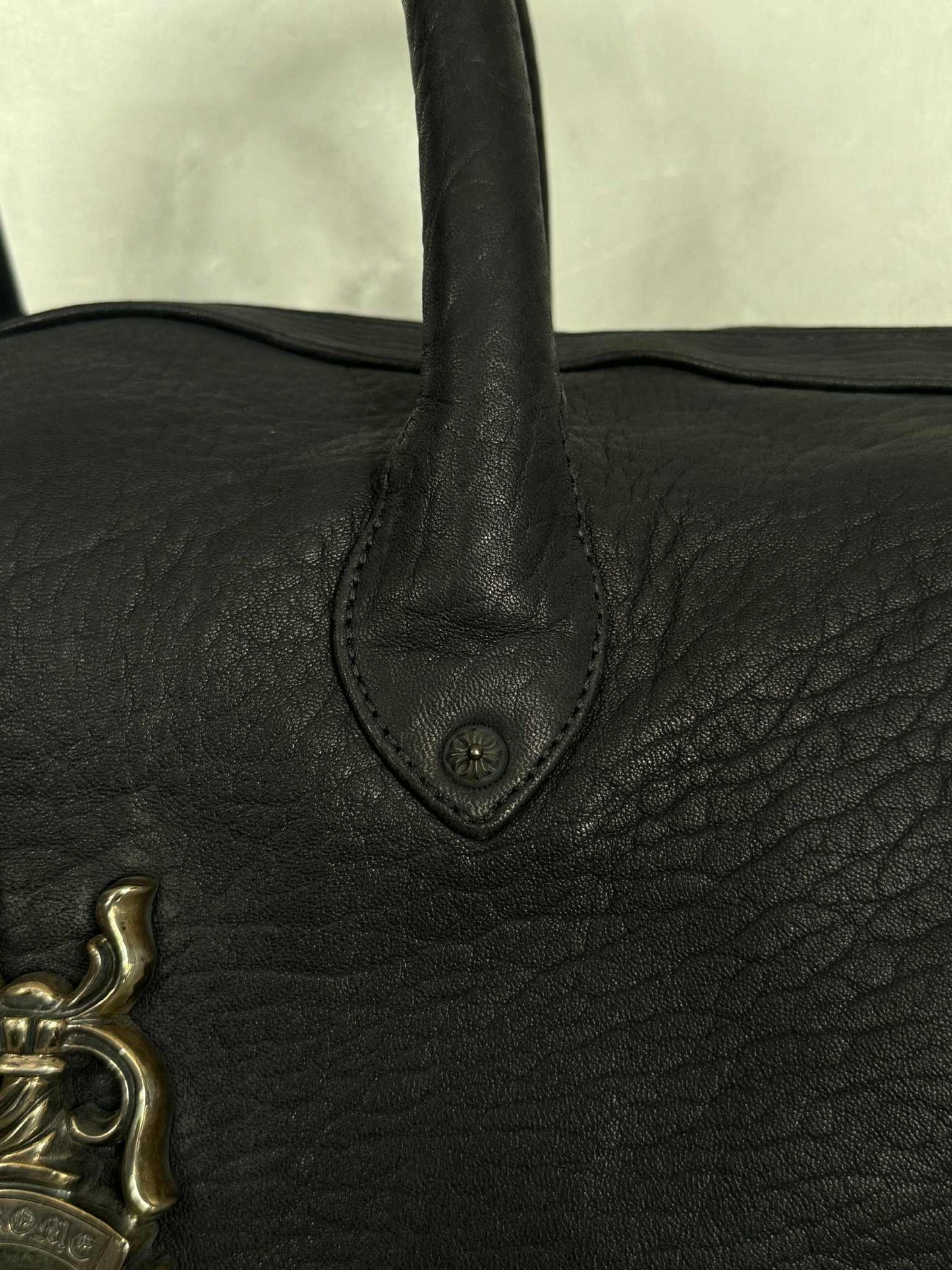 Chrome Hearts 90s Big Dagger Embellished Leather Duffle Bag