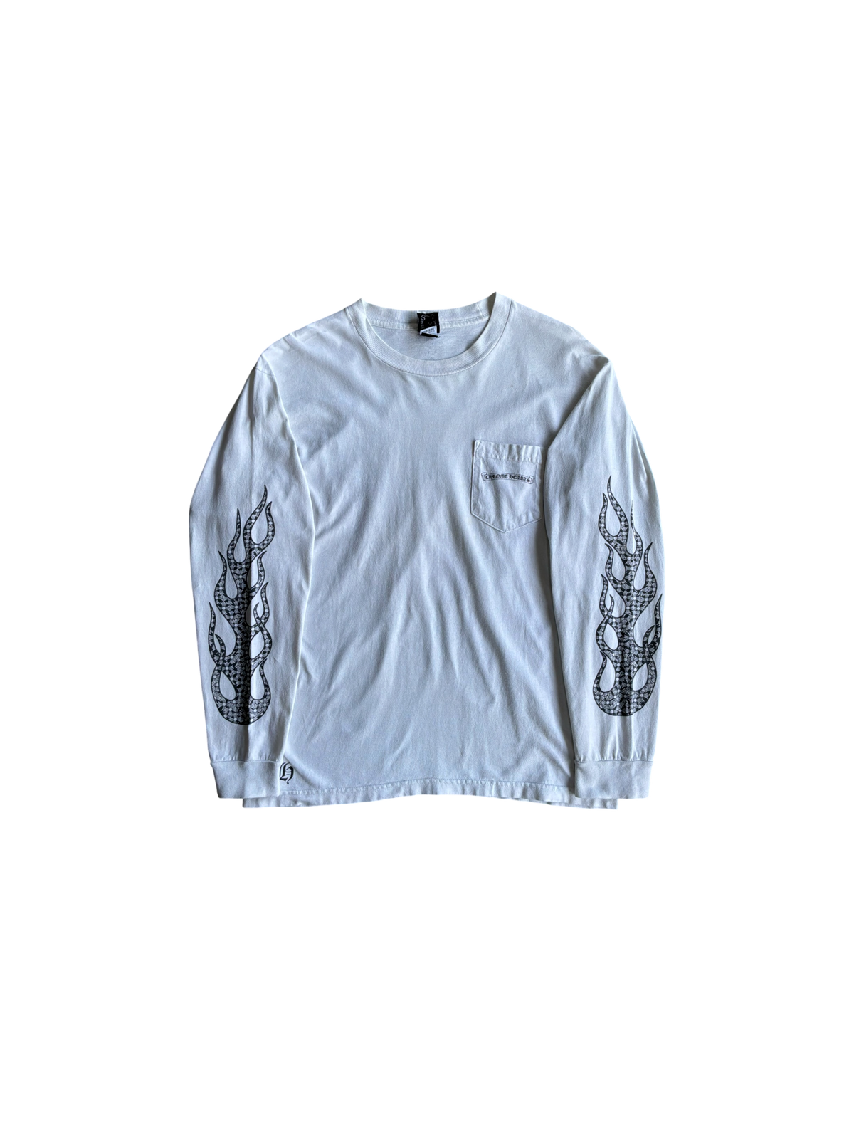 90s Chrome Hearts Flame Sleeves Spine Cross Longsleeves