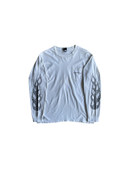 90s Chrome Hearts Flame Sleeves Spine Cross Longsleeves