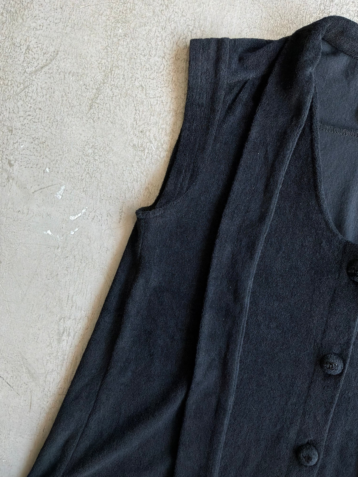 Chanel 2007 Ribbon Button Down Wool Top