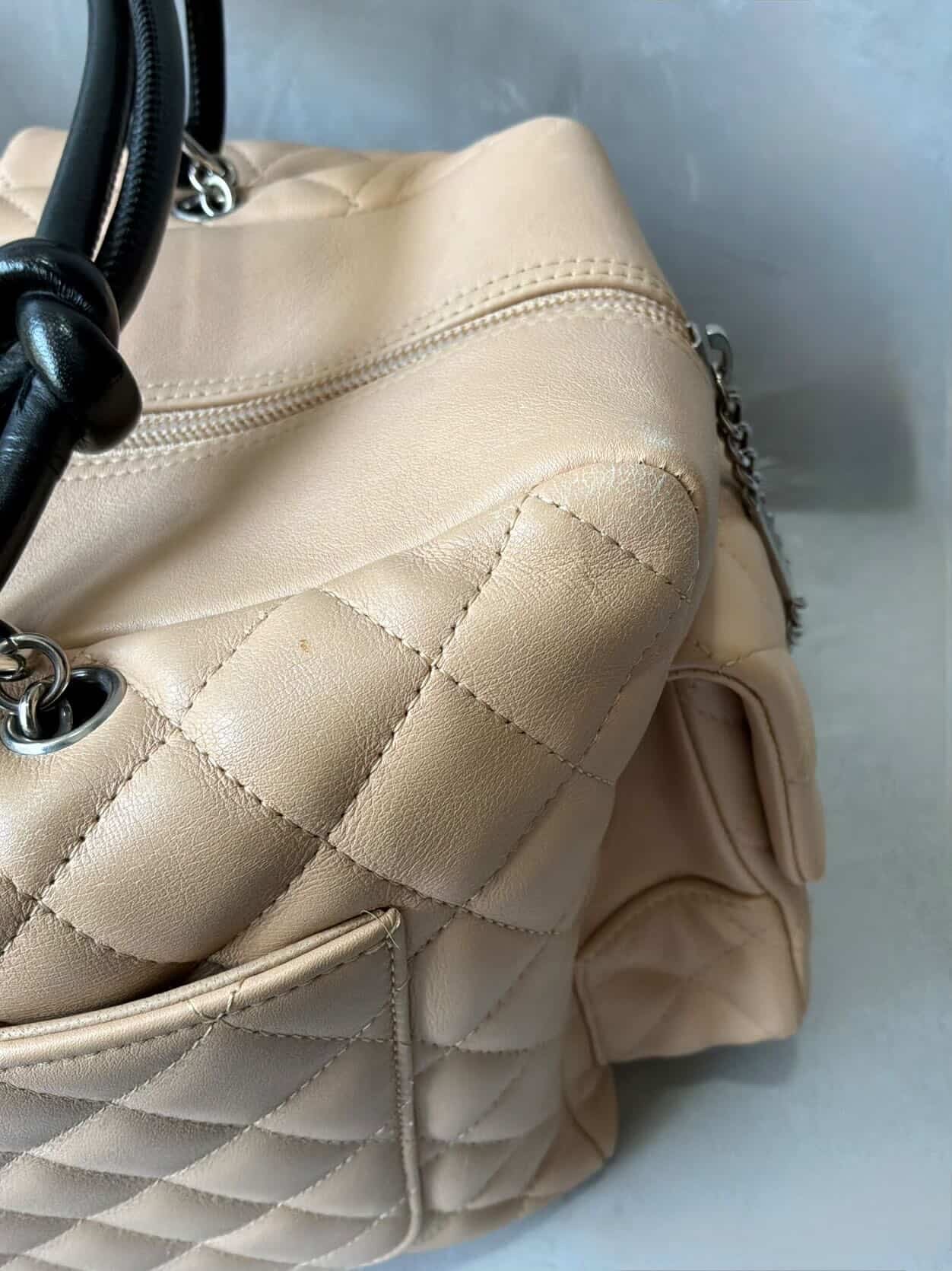 Chanel Cambon Ligne Beige Reporter Bag