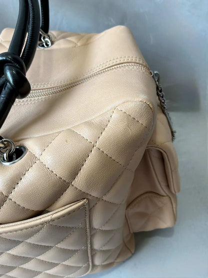 Chanel Cambon Ligne Beige Reporter Bag