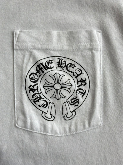 Chrome Hearts Horseshoe Logo White Tee