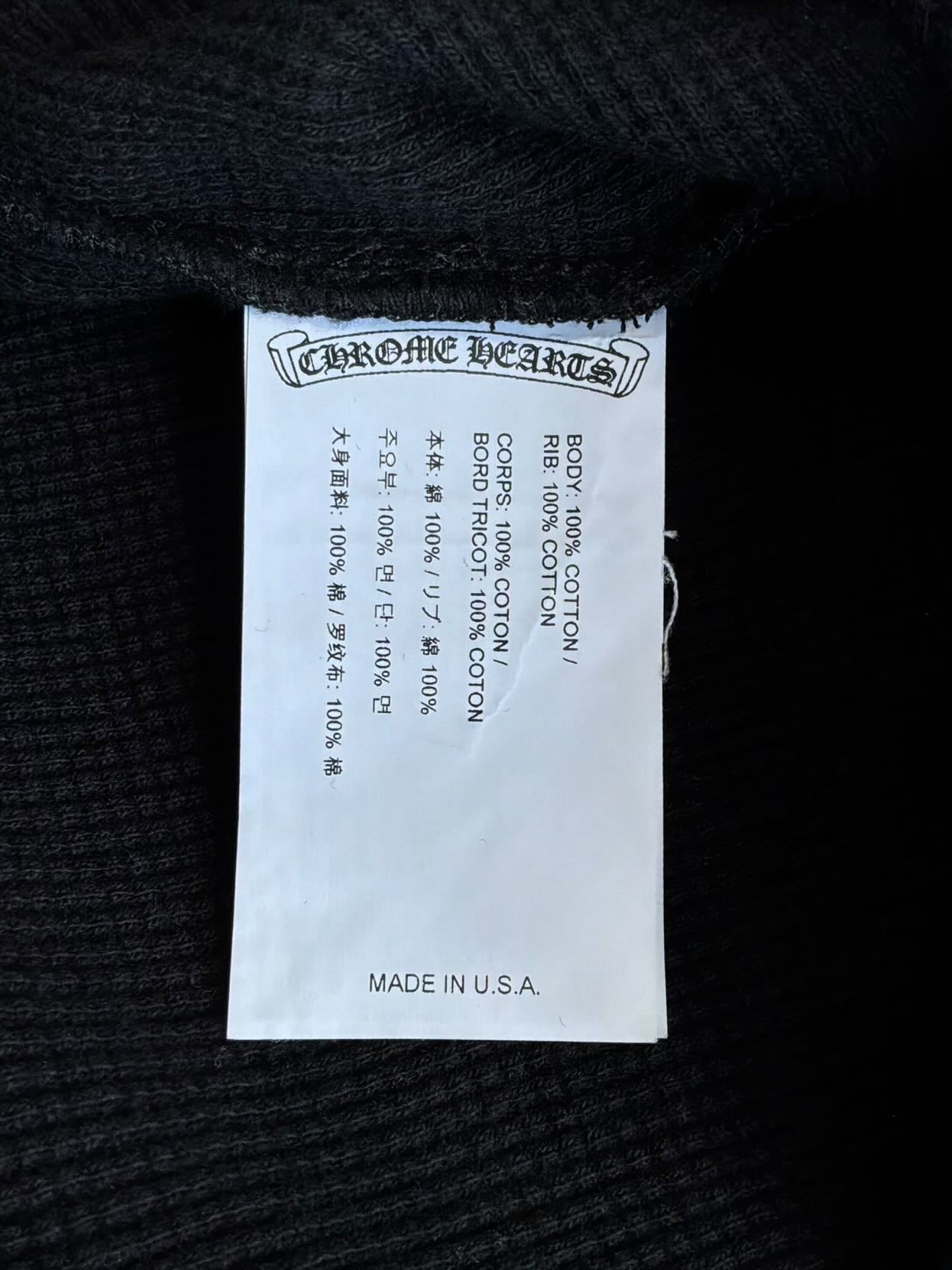 Chrome Hearts Thermal Henley Embroidered Longsleeves