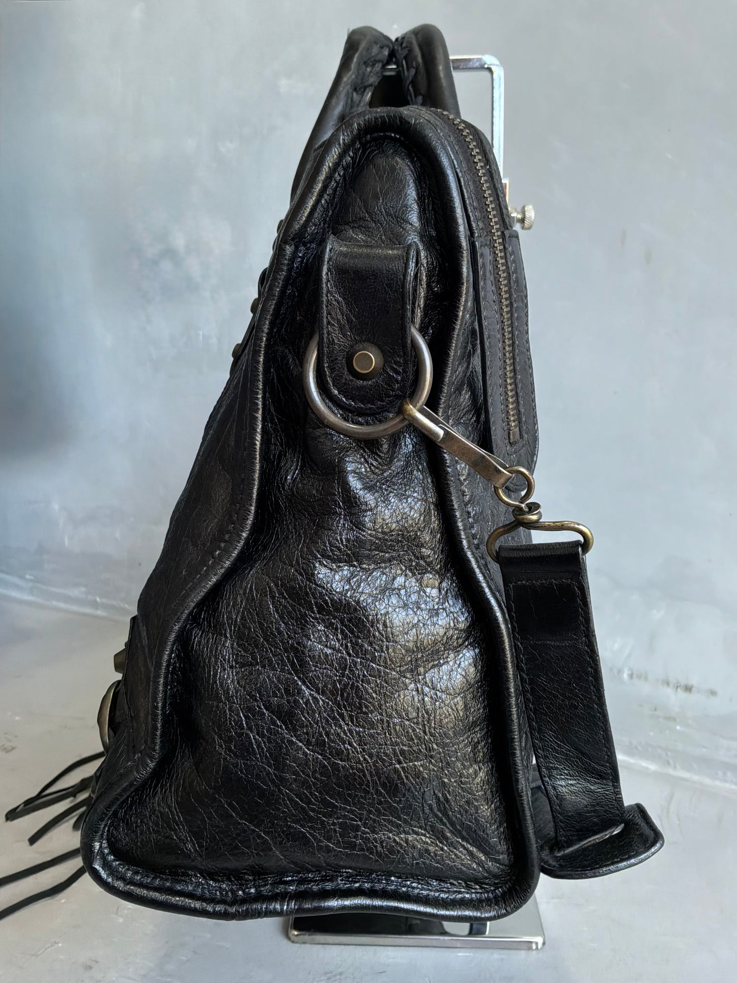 Balenciaga Classic City Black On Brass