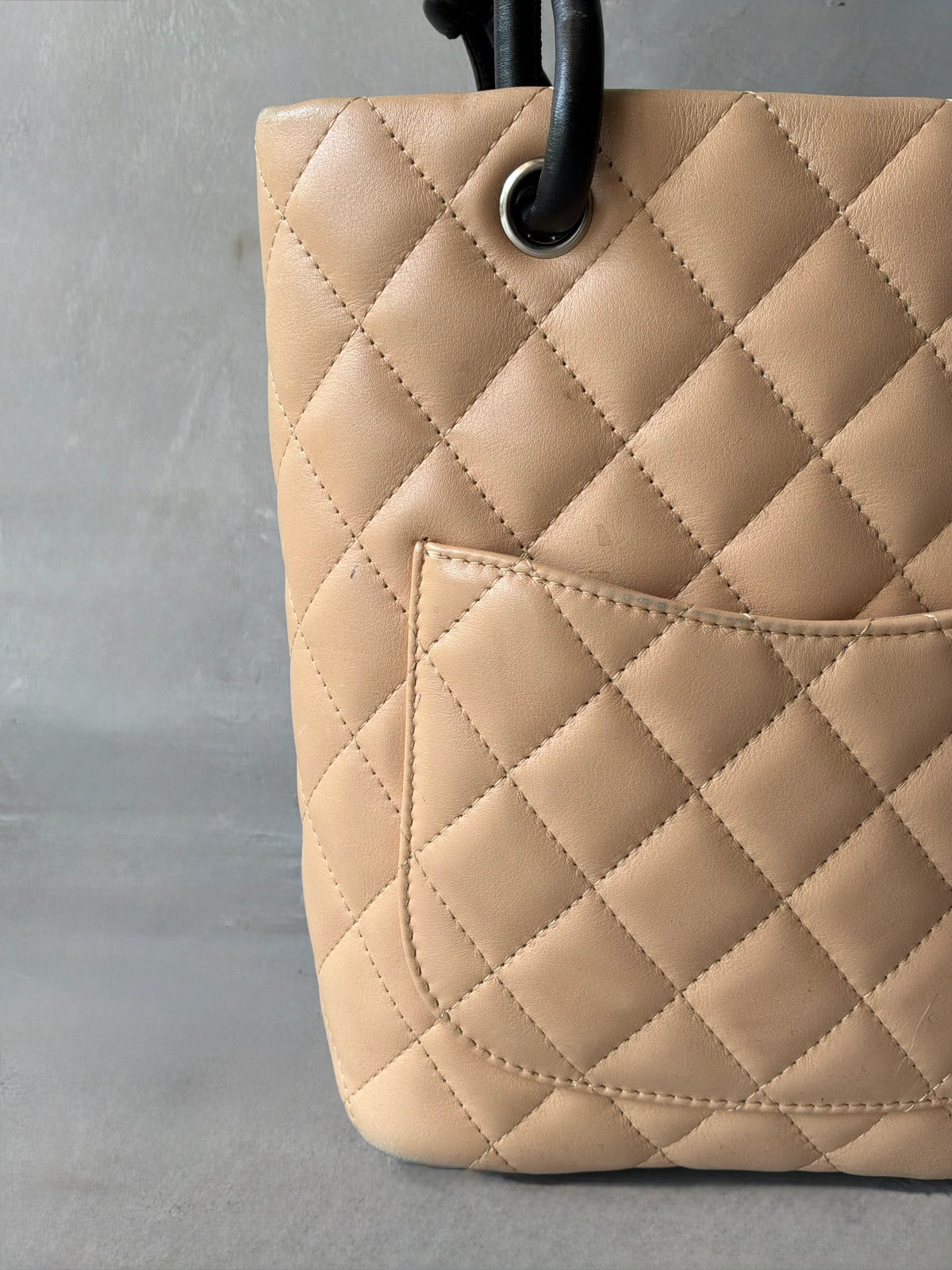 Chanel Cambon Ligne Beige Small Tote Bag