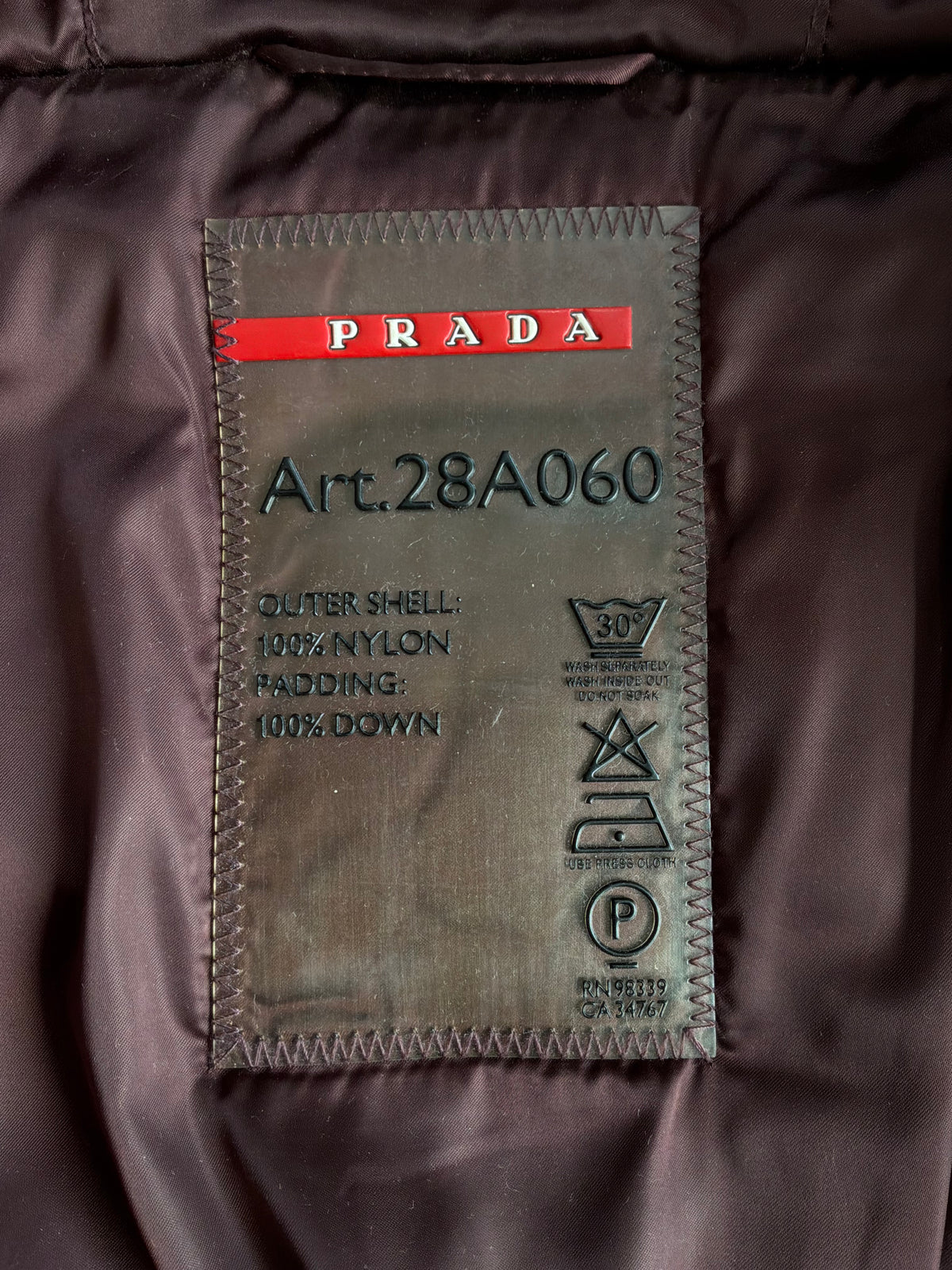 Prada Womens  Rabbit Fur Puffer Jacket