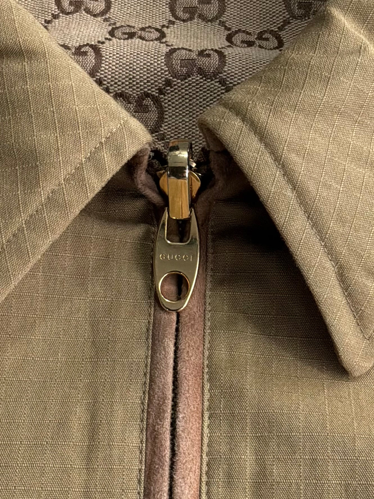 Gucci Tan Monogram Reversible Jacket