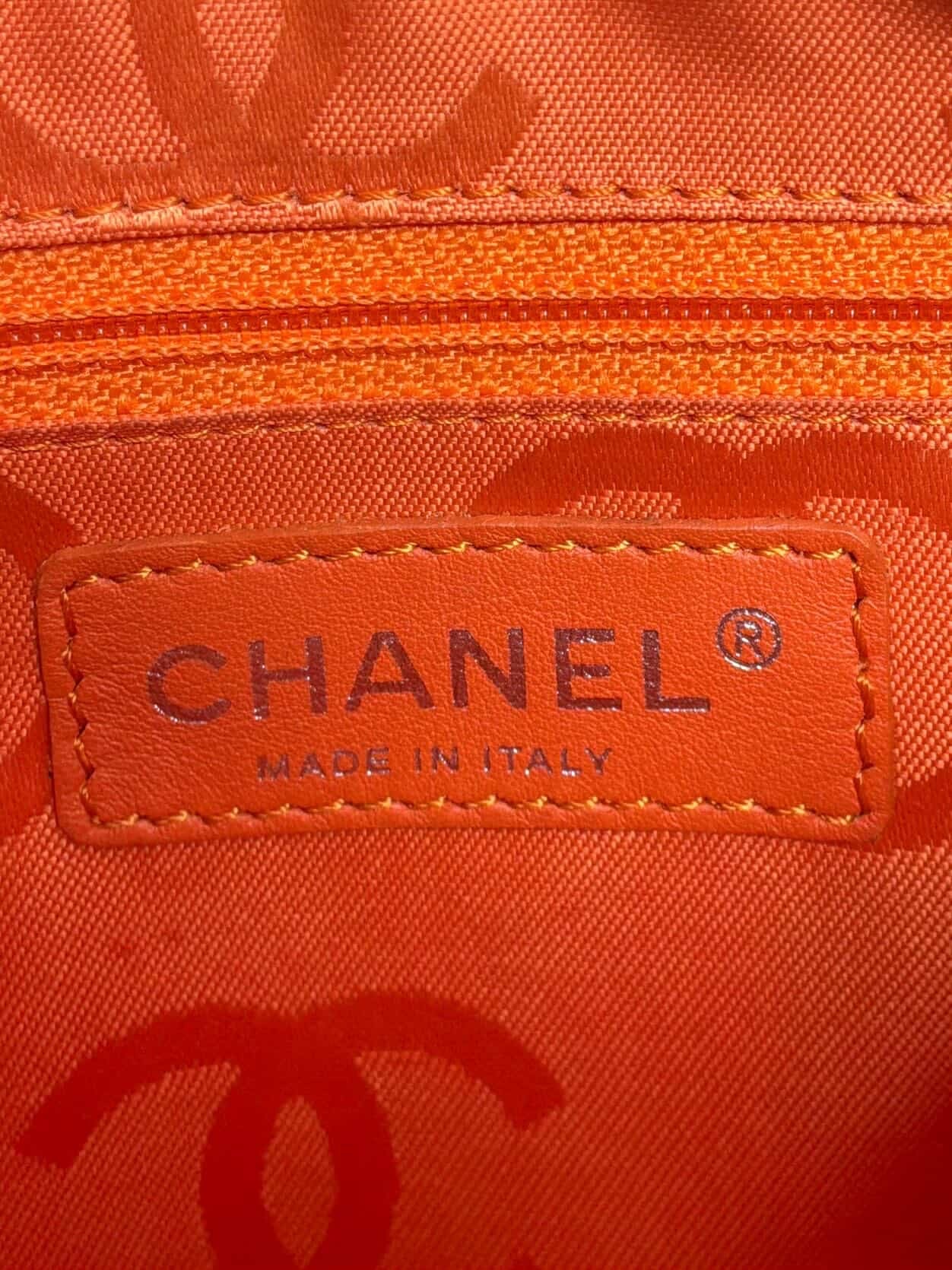 Chanel Ligne Cambon Snakeskin CC Pochette Bag