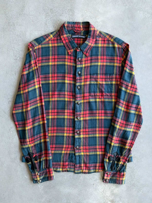 Chrome Hearts Cross Patch Plaid Flannel