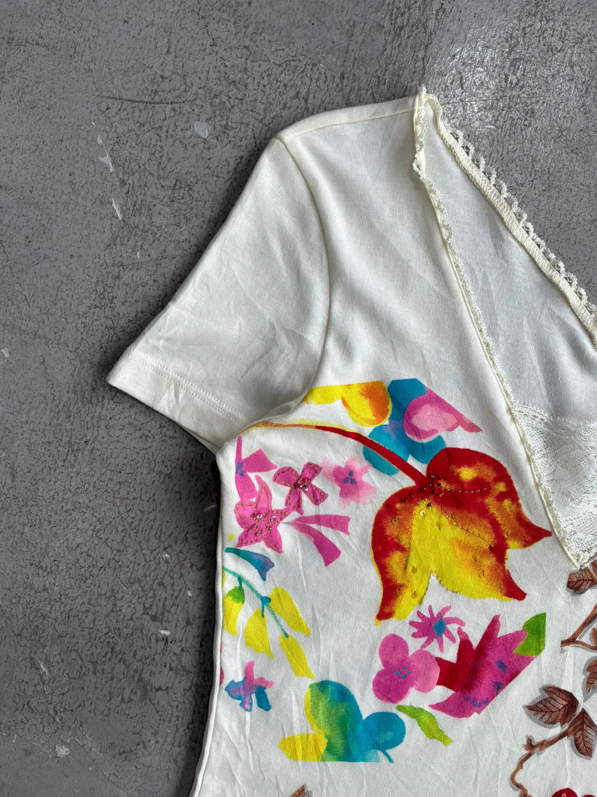 Dior John Galliano Era Floral Sequins Top