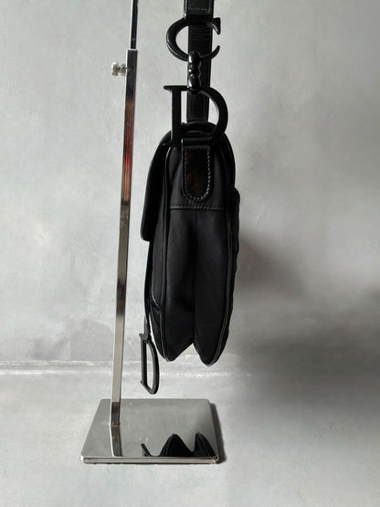 Dior Black Nylon Saddle Bag