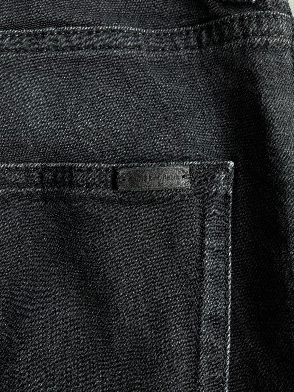 Saint Laurent Paris Washed Black Denim Slim Jeans