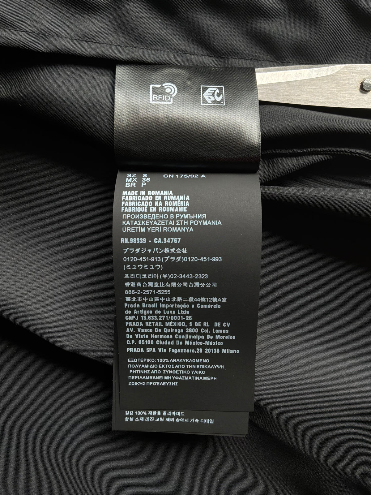 Prada Re-Nylon Chest Emblem Shirt