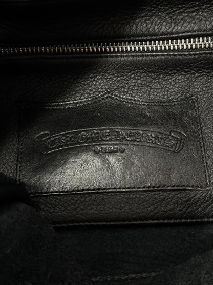 Chrome Hearts Cemetery Cross Patch Mail Leather Bag