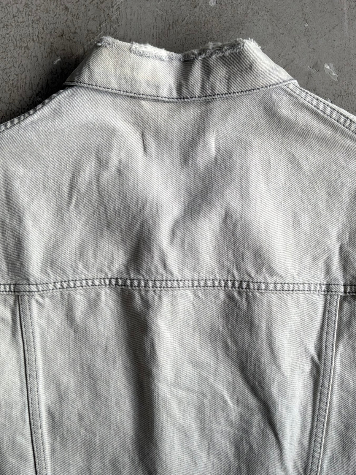 Balenciaga Embroidered Script Denim Jacket