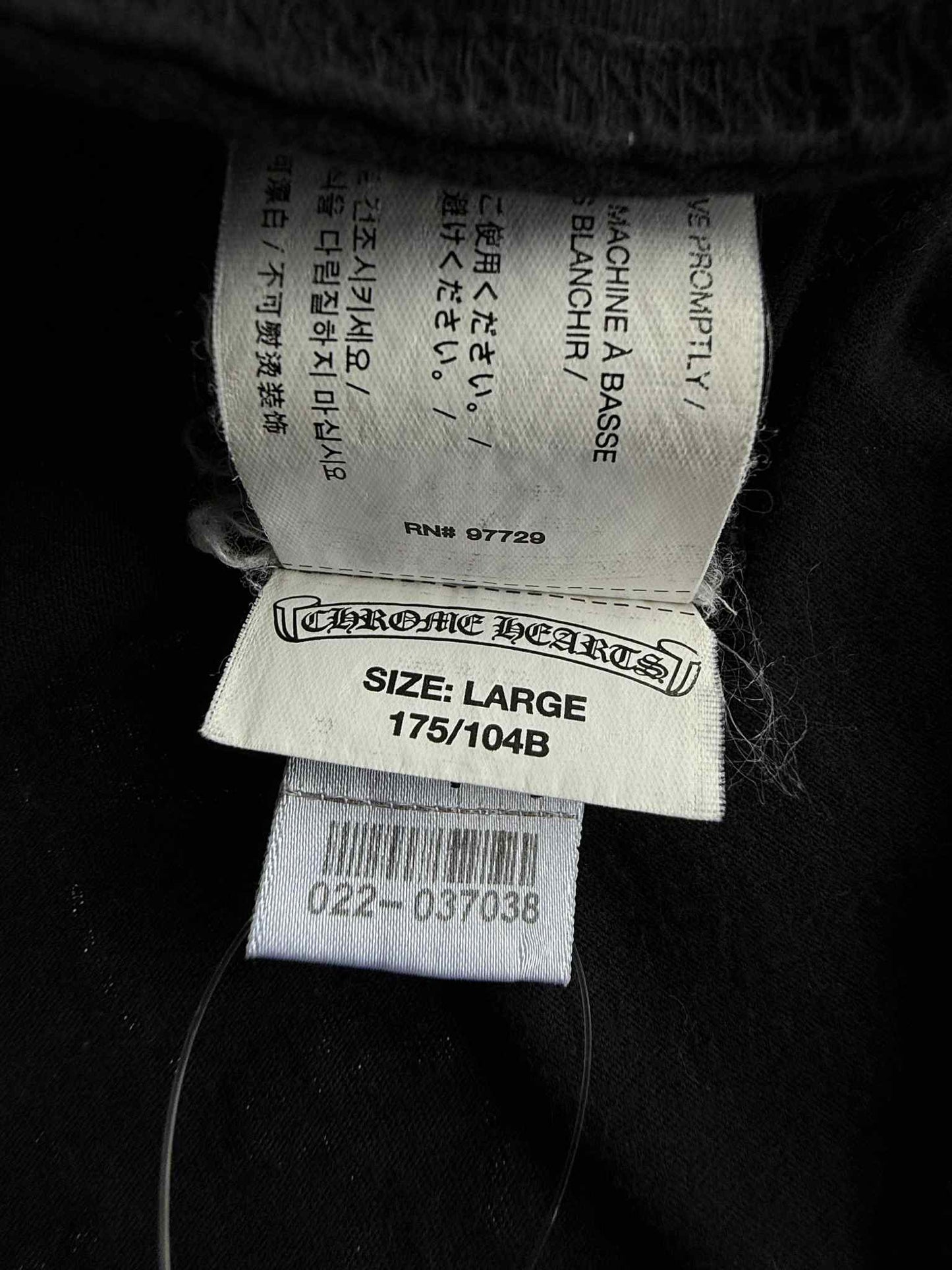 Chrome Hearts Black Pocket Tee Taipei Exclusive Shirt